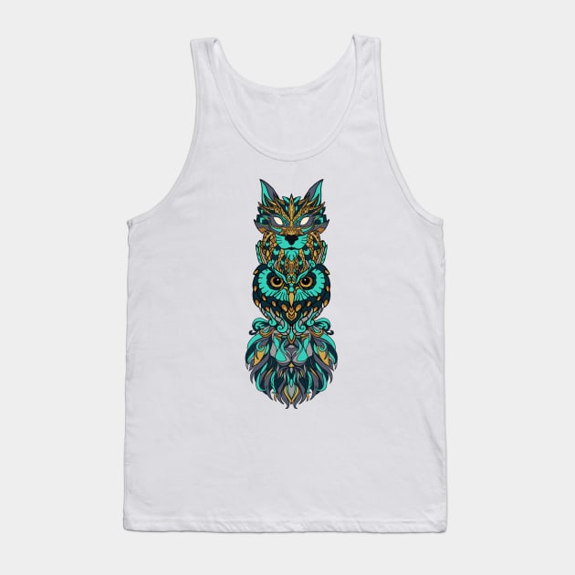 Lynx Owl Lion Totem Tank Top by TylerMade
